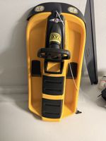 Yellow Taxi Sled with Steering Wheel for Winter Fun!