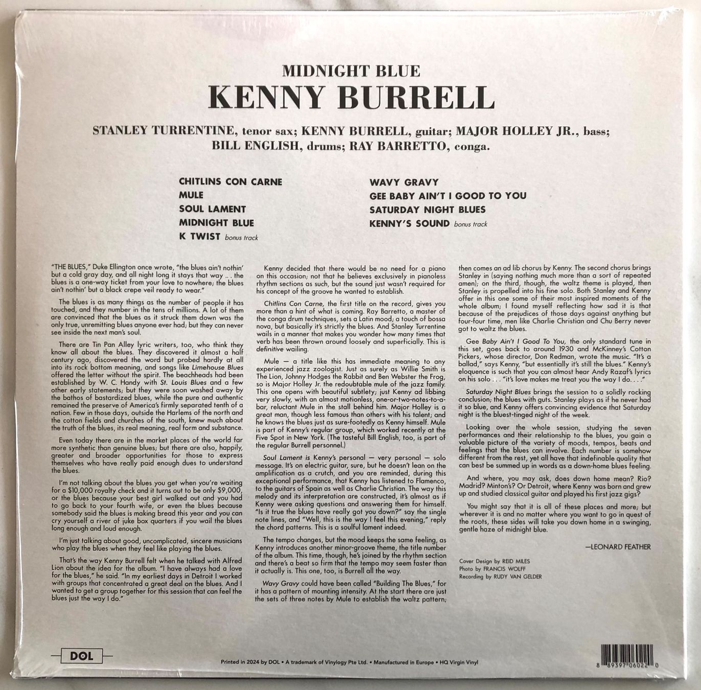 Schallplatten: KENNY BURRELL - MIDNIGHT BLUE – Neu und originalverpackt aus Poliez-Pittet von Newtown-Records 1