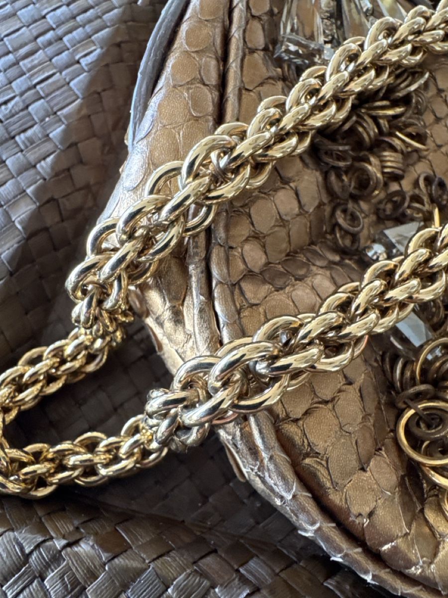Taschen für Damen: Borbonese bronze party bag: Chic & ready for autumn! – Neu (gemäss Beschreibung) aus Montagnola von jamylafy 1