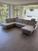 Ecksofa mit Schlaffunktion und Bettkasten grau gebraucht