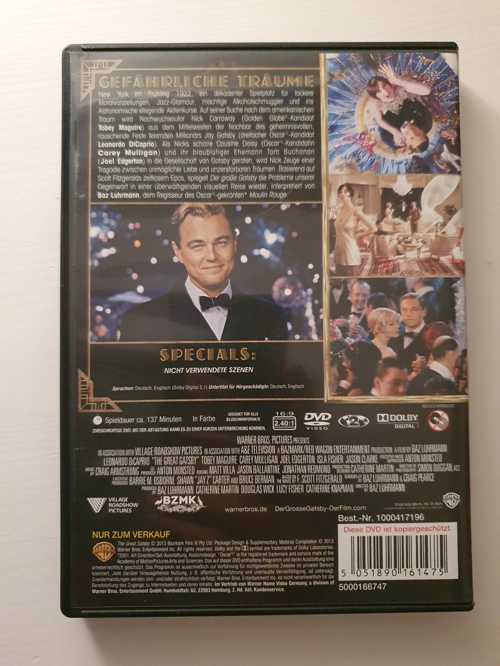Tutti i DVDs: Der grosse Gatsby (2013) DVD – Usato da Sierre venduto da black.box 1