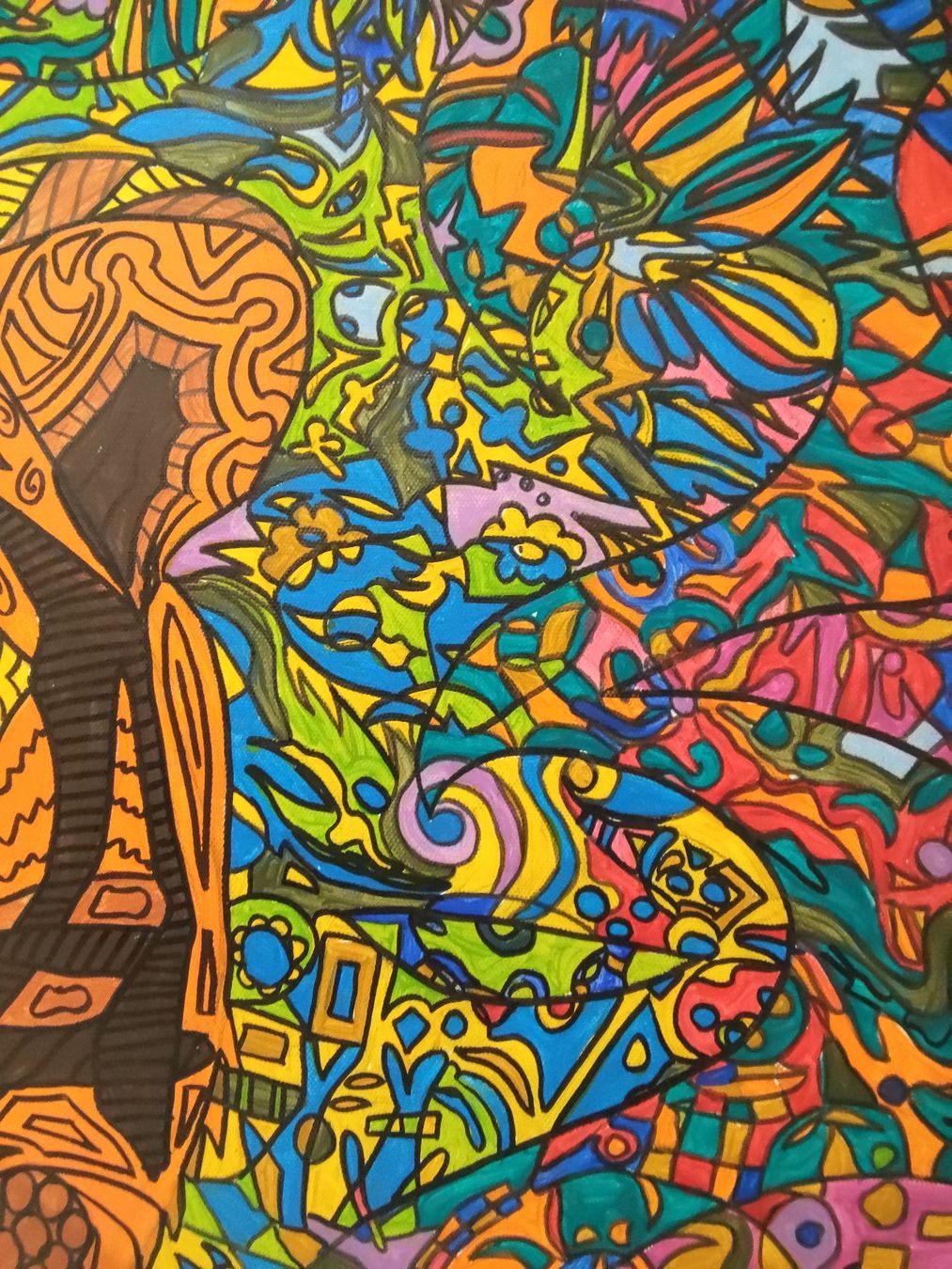 Tableaux: Acrylic Gemälde Tiger 100 x 100 cm – Neuf (Voir description) à Bellikon par MellonCollieMitTwint 3