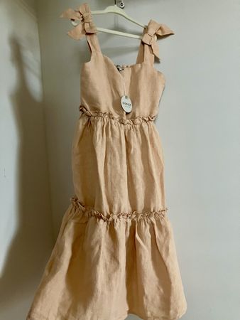 Donsje Janne Leinenkleid 7-8J. 122-128 Neu mit Etikett