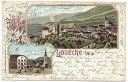 LITHO Leuk-Stadt - Loèche-Ville - Hôtel de la Poste V. Marti
