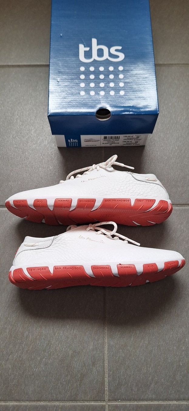 TBS Scarpe da donna: TBS, sneaker blanches, les marinières – Nuovo e nell'imballaggio originale da Lussery-Villars venduto da pousinete02 2