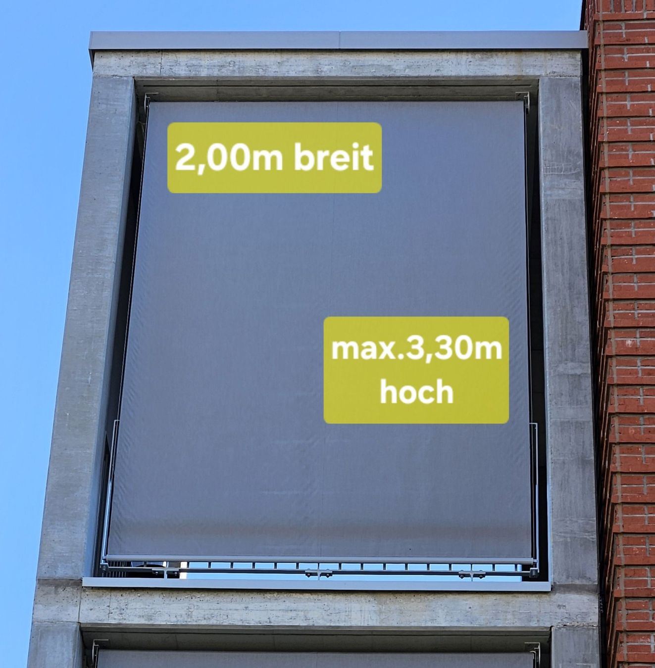 Tende da sole: Senkrechtstore 2,00m breit, max.3,30m hoch – Usato da Rothenburg venduto da ganzKurz