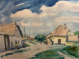 Sehr gutes Aquarell unleserlich signiert