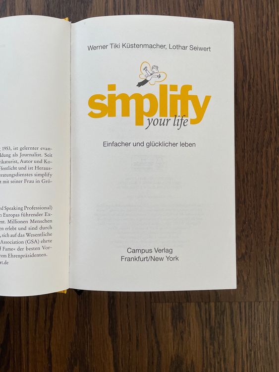 Simplify your life von Werner Tiki Küstenmacher Kaufen auf Ricardo