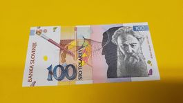 Seltene 100 Tolarjev Banknote aus Slowenien, Top 1992