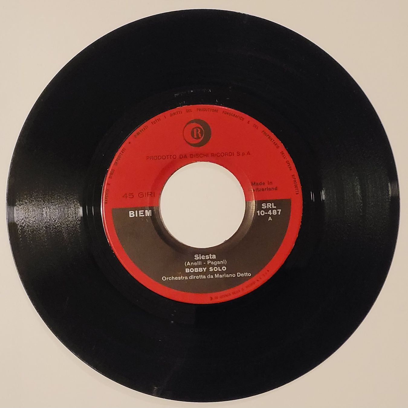 Dischi in vinile: Bobby Solo – Siesta  -  von 1968 – Usato da Zürich venduto da Avd 4