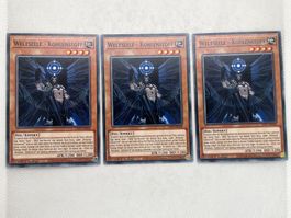 Yu-Gi-Oh! 3x Weltseele - Kohlenstoff seltene Karte