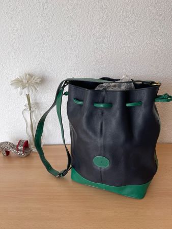 DAVID WILLIAM Tasche Neu Leder Blau Grun/ NP 150 CHF