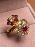 Bague “Éclat Impérial” – Rubis & Diamants or vermeil