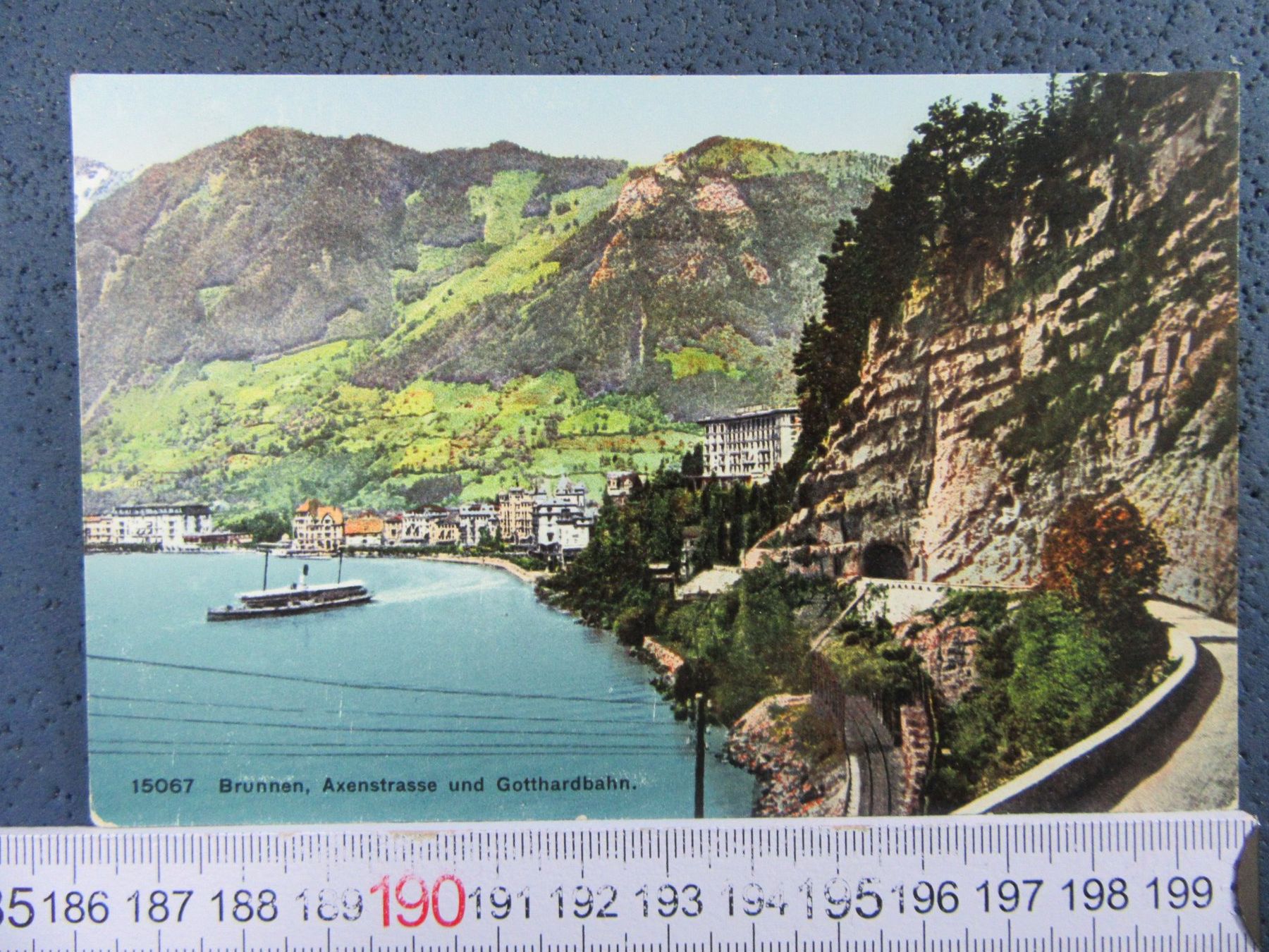 Cartoline postali: BRUNNEN AXENSTRASSE GOTTHARD-BAHN-LINIE – Usato da Ettingen venduto da Hausi4711