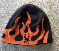 Spyder Beanie Hut schwarz orange Unisex Grösse 1 Size