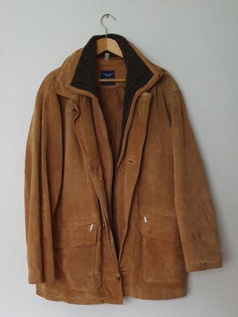 Wildlederjacke gefüttert, cognac, Gr. 50