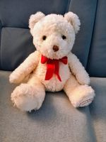 Süsser Teddybär, neuwertig, mit roter Schleife, FCW