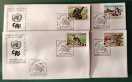 2002 UNO Wien 4 FDC Gefährdete Tierarten
