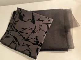 Jetztnoch! 2Stoffe 1Antrazit-schwarz Applikationen & Tüll 👗