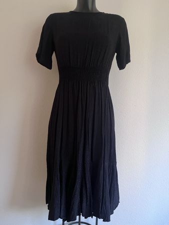 Kleid Leopard schwarz Gr. M Viskose neuwertig