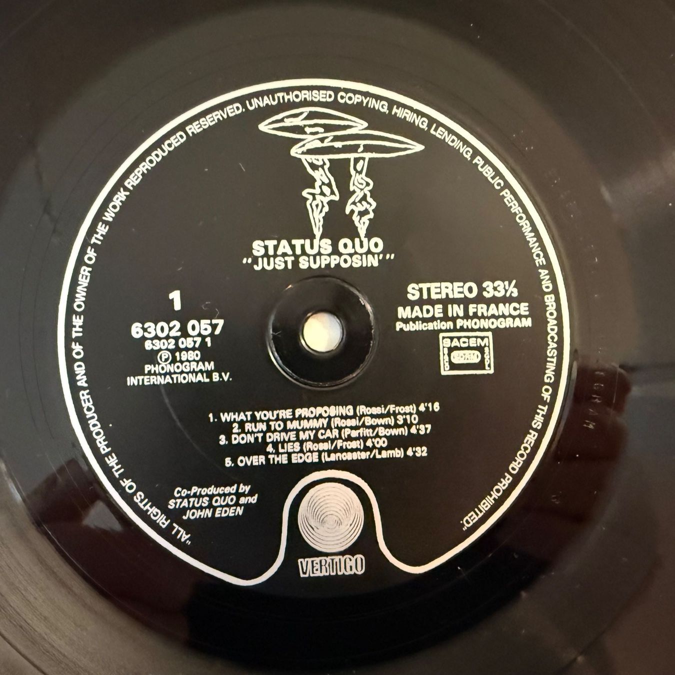 Dischi in vinile: STAUS QUO - " JUST SUPOSSIN`... – Usato da Zürich venduto da fehlton 3