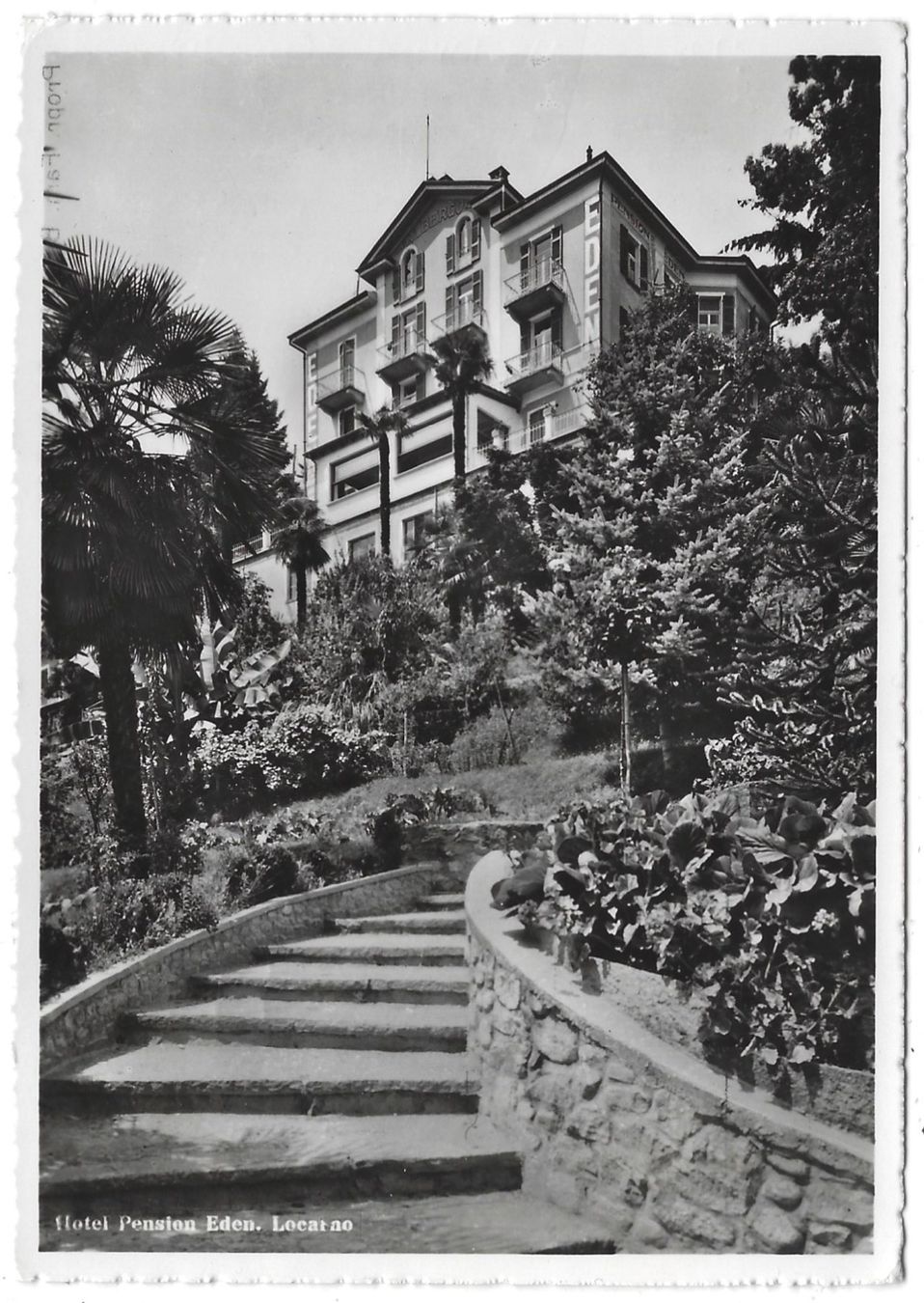 Cartoline postali: Hotel  Pension  Eden.  Locarno – Usato da Bütschwil venduto da Jackson1A