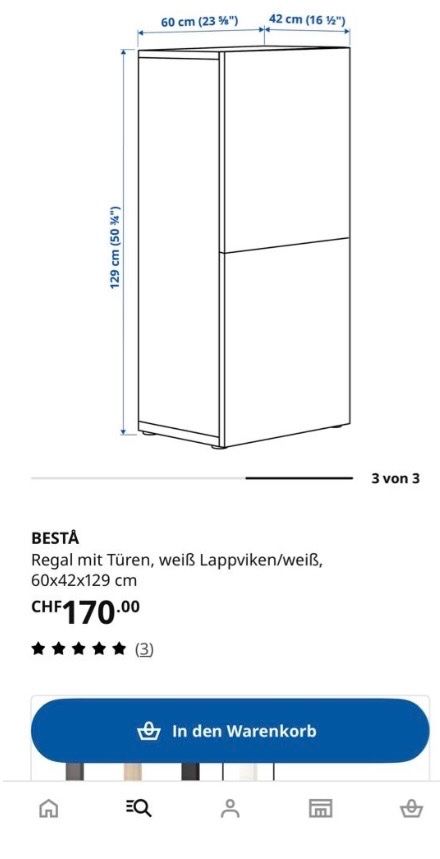 Ikea Cassettiere: Besta - Kommode – Nuovo (secondo la descrizione) da Dübendorf venduto da tay_jcn7 5
