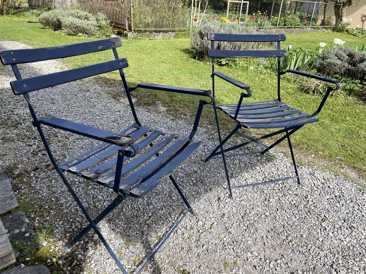 Sedie: zwei klappbare Gartenstühle – Usato da Illnau venduto da Chruetlihaex