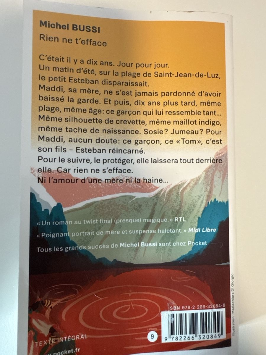 Libri: Michel Bussi - Rien ne t’efface – Usato da Horw venduto da Edith1981 1