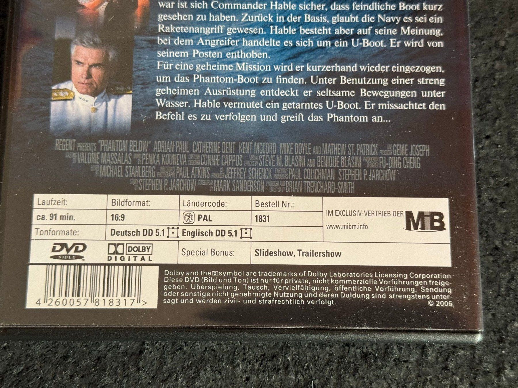 Alle DVDs: Phantom Below DVD "Der Jäger wird zum Gejagten" DE/EN – Gebraucht aus Fribourg von tschjoly 3