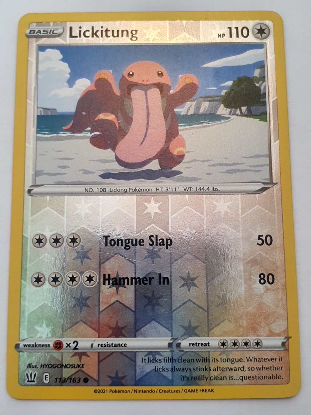 Pokémon Carte collezionabili: Lickitung / 2021 Pokémon / Reverse Holo – Usato da Oberdorf BL venduto da BaldenEagle