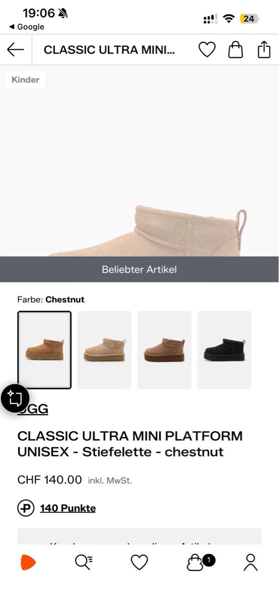 Ugg Damenschuhe: UGG Classic Ultra Mini Platform Chestnut Grösse 36 – Neu (gemäss Beschreibung) aus Chur von mel_gn2k 1