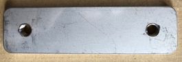 Stahlplatte rostfrei - 30x110x6mm - 2x Gewinde M8