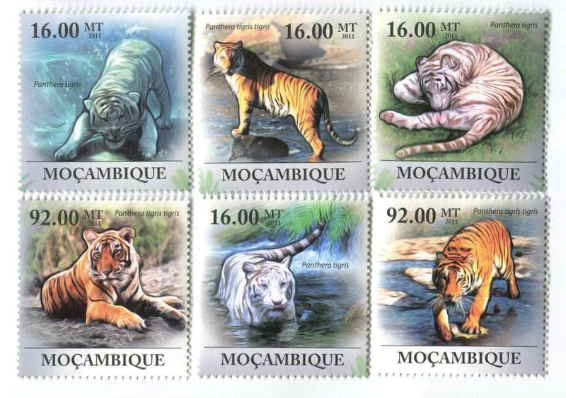 Tutti i francobolli: Briefmarken "Tiger". Mosambik. – Nuovo e nell'imballaggio originale da Basel venduto da Butsch5