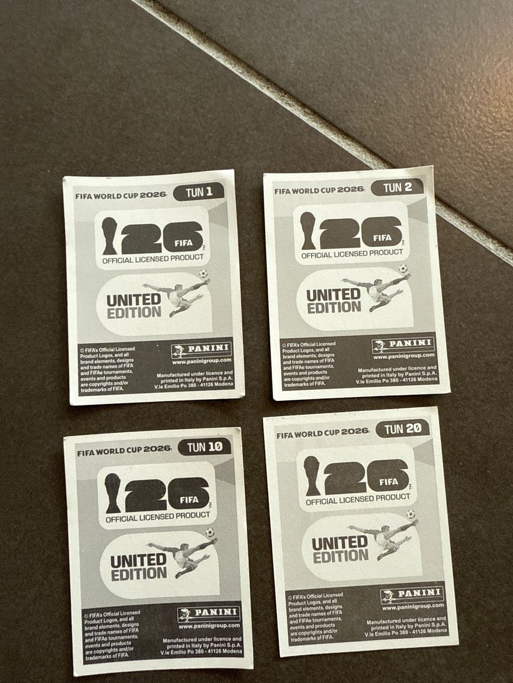 Panini Cartes à collectionner: TUN 1,2,10,20 – Neuf avec emballage d'origine à Savigny par Kinderboutique