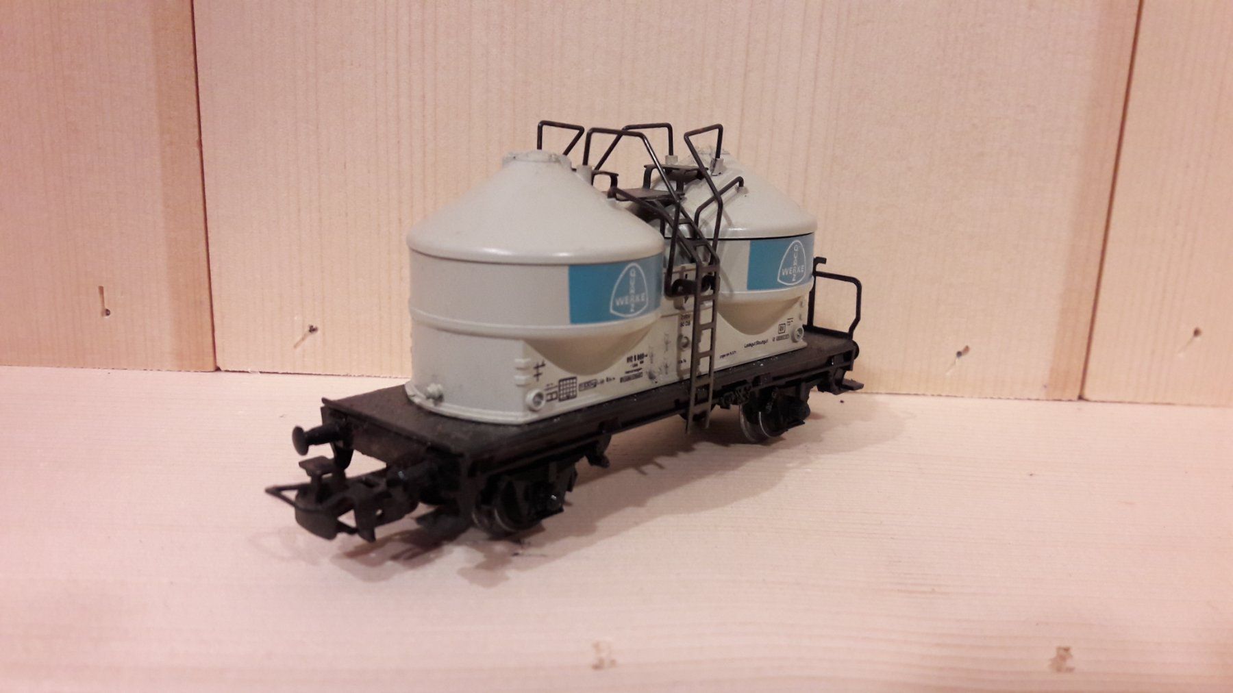 Märklin Modellini di ferrovie: Märklin HO AC : DB wagon silo "Werke..." – Usato da Buttes venduto da Cafe2005 2