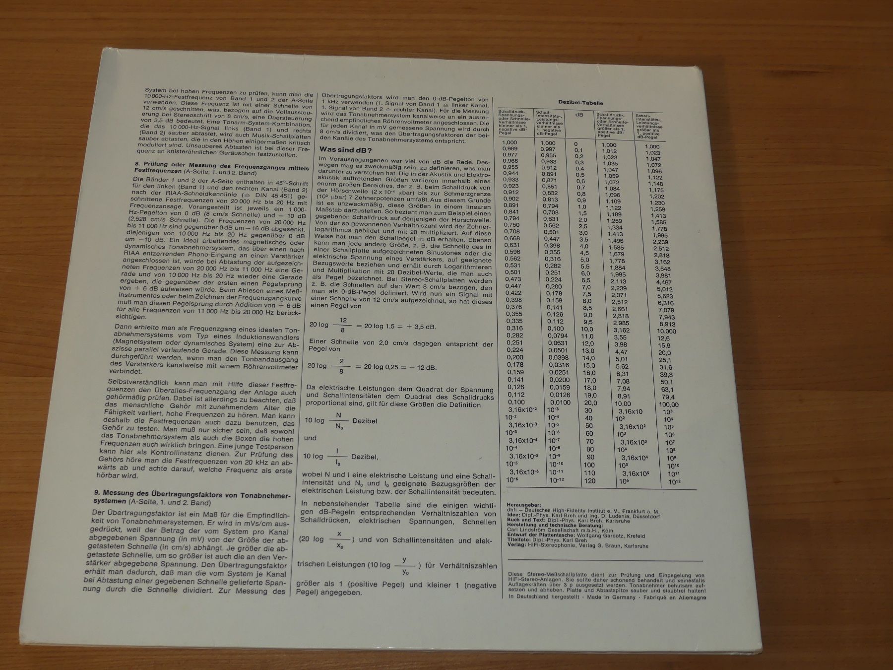 Schallplatten: HÖRTEST- UND MESSPLATTE - DHFI NR 2 – Neu (gemäss Beschreibung) aus Fahrwangen von Swirl2 3