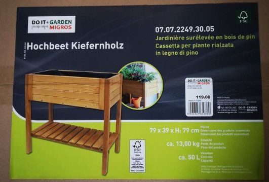 Auflagenboxen: Hochbeet (Balkon, Terrasse) – Gebraucht aus Dürnten von NIIVIO 2