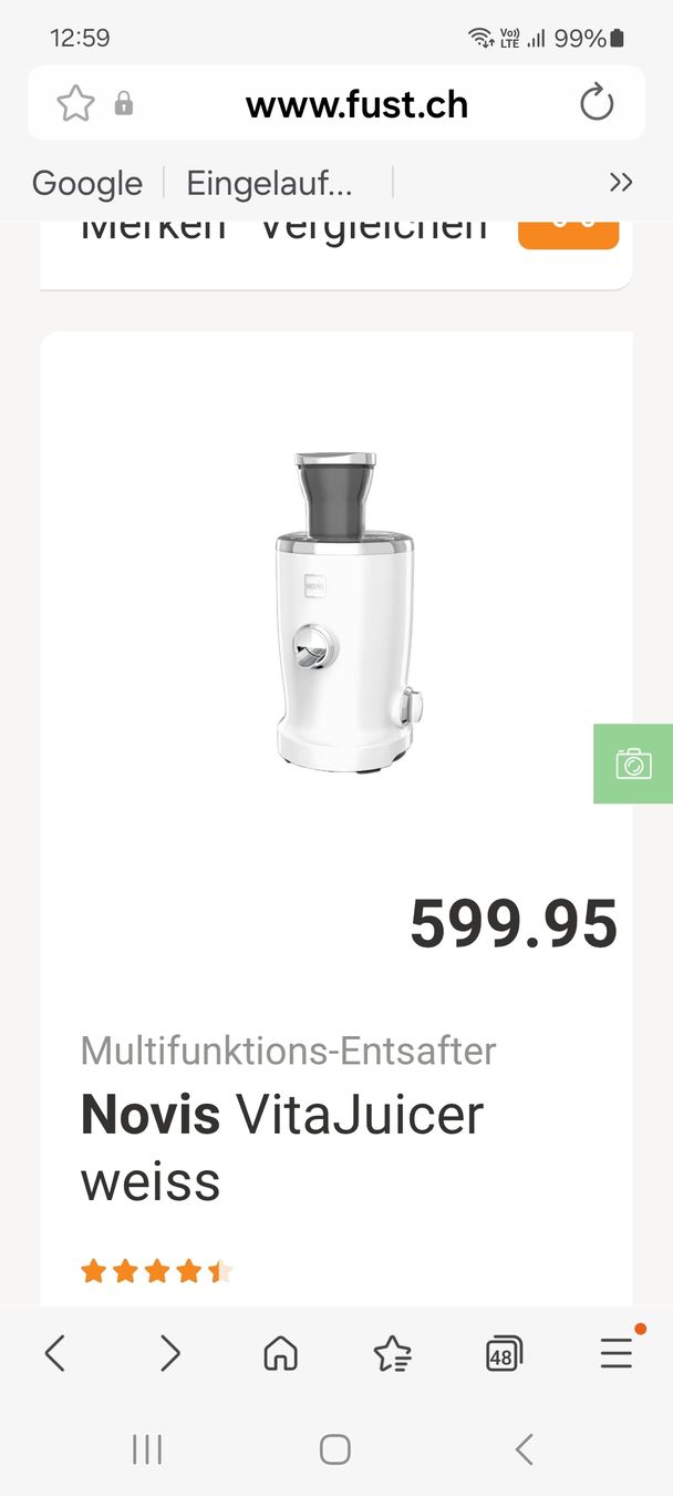 Novis Elettrodomestici da cucina: Novis Vita Juicer Entsafter – Nuovo (secondo la descrizione) da St. Gallen venduto da ostschweiz123 5