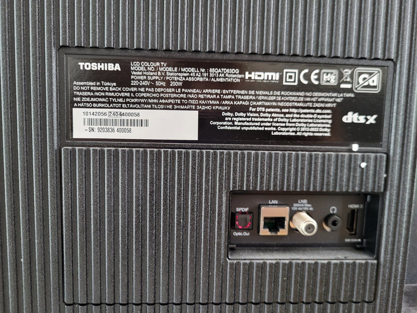 Toshiba Fernseher: Toshiba 65QA7D63DG LED 4K 65" Fernseher – Gebraucht aus Affoltern am Albis von wenshu 3