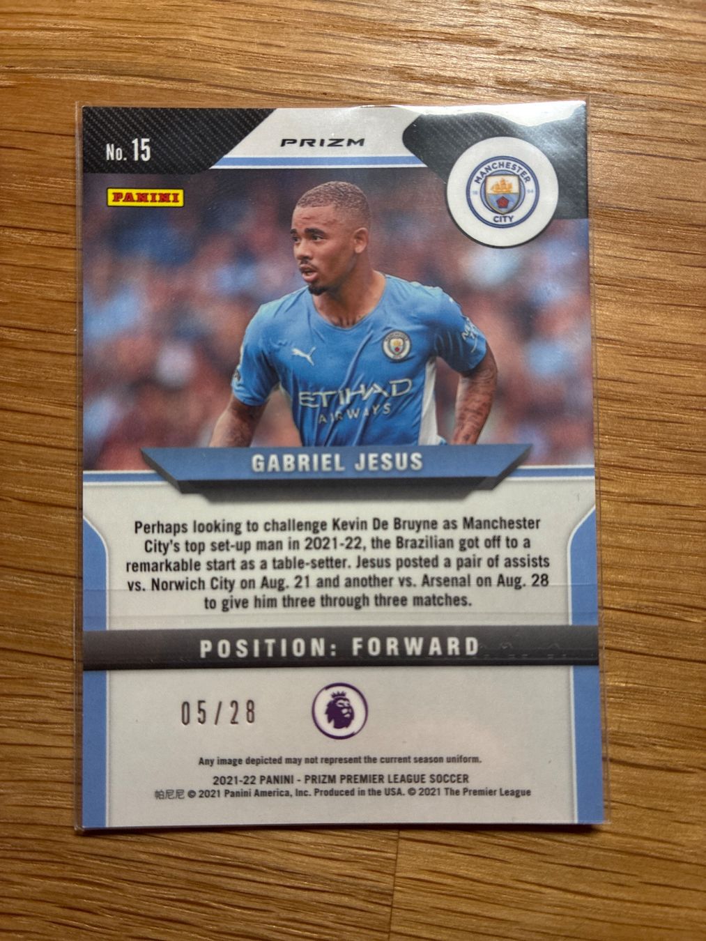 Panini Carte collezionabili: Panini Prizm Gabriel Jesus /28 – Usato da Wangenried venduto da Garagara 1