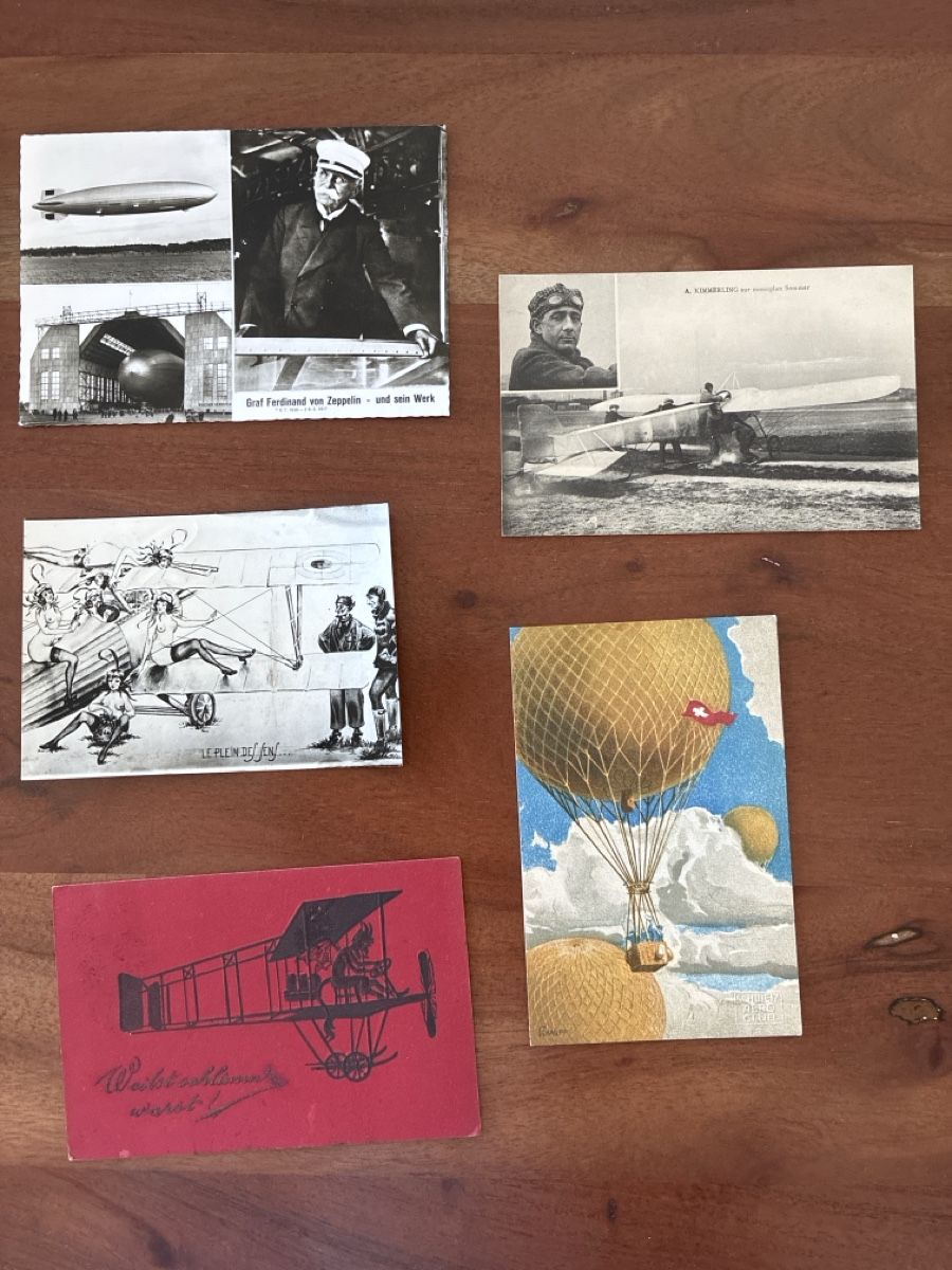 Cartoline postali: 5 Ansichtskarten Schweiz von diversen Flugobjekten G – Usato da Oftringen venduto da Cla.vD.74
