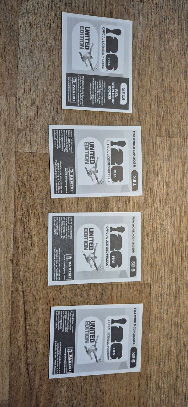 Panini Cartes à collectionner: Panini WM 2026 Vier Schweizer Sticker – Neuf (Voir description) à Wetzikon ZH par BlooSilver 1