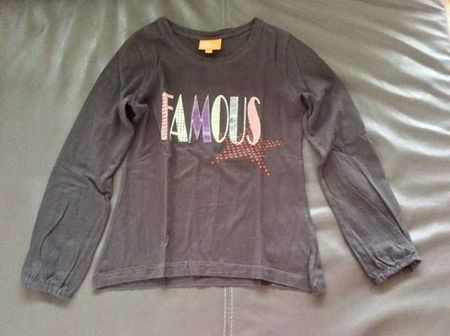 dünnes Langarmshirt antrazit bedruckt