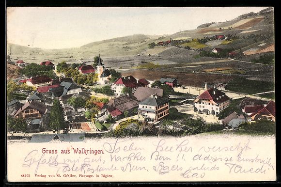 Cartes postales: AK Walkringen, Ortsansicht mit Kirche – D'occasion à Berlin par bartko-reher