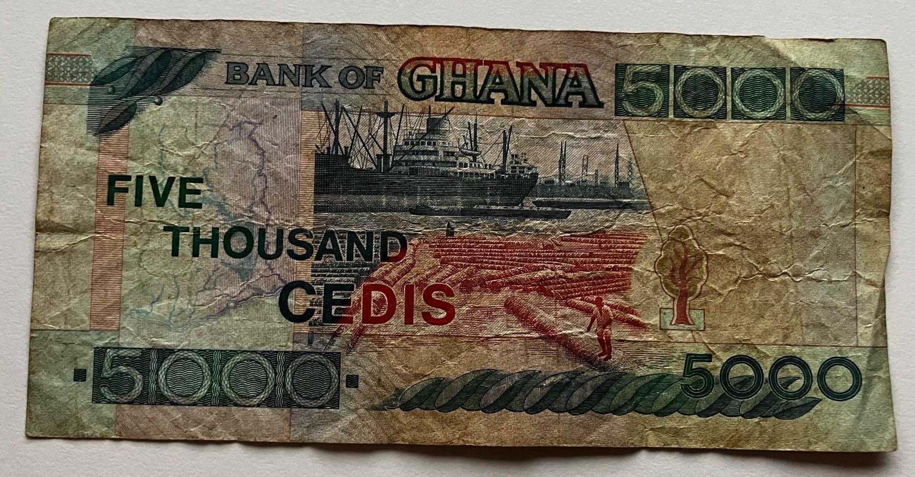 Banconote: Ghana 5000 Cedis 2002 – Usato da Algetshausen venduto da Carrhard 1