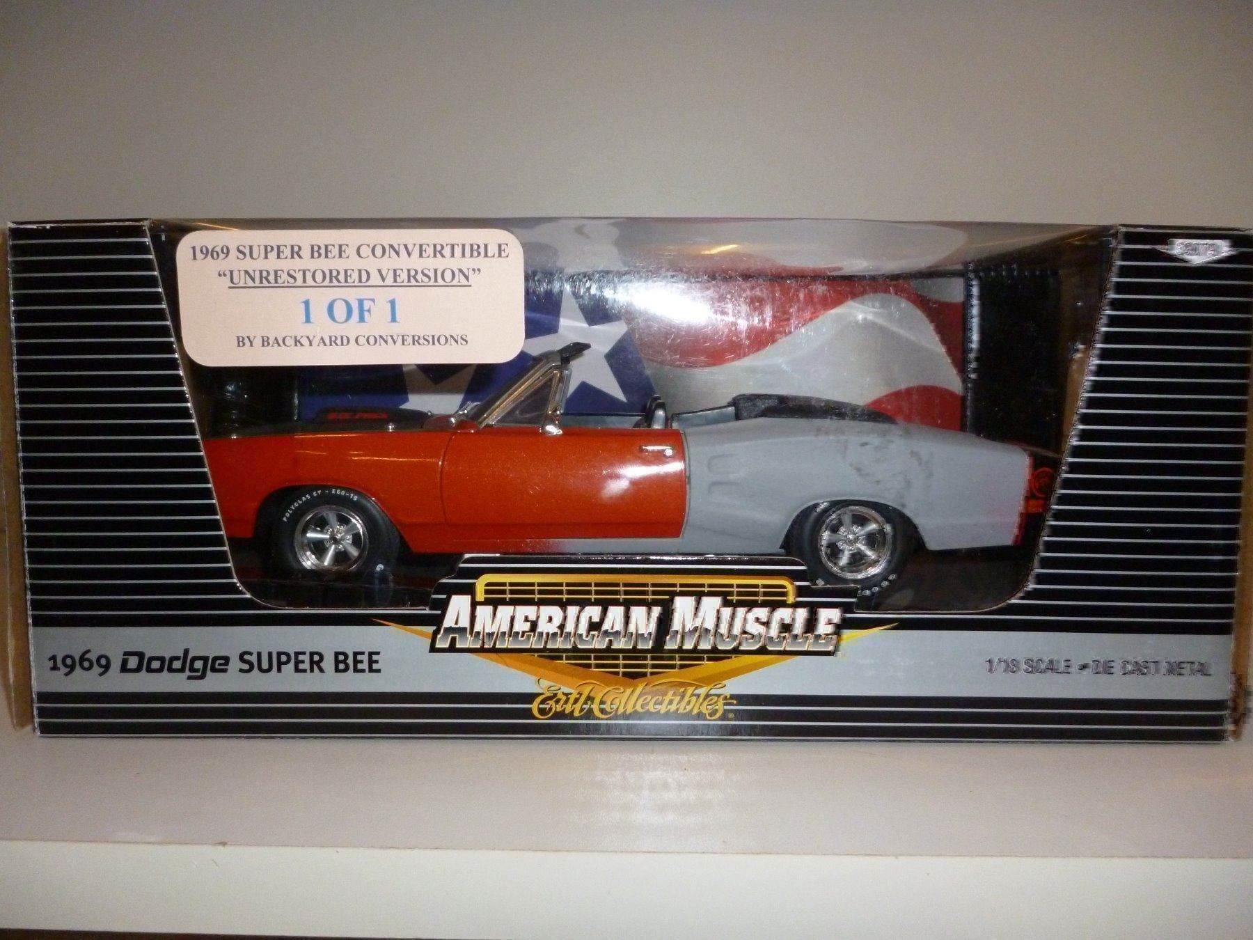 Dodge Modellini d'auto: Dodge Superbee 69er Conv. Restomod 1:18 – Nuovo e nell'imballaggio originale da Niederwil SG venduto da Kaicorner03