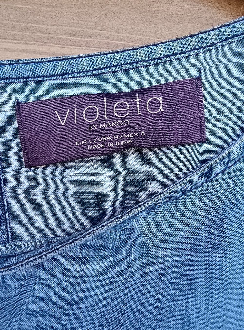 Vestiti: Robe en lyocel / jean clair Violeta by Mango taille L – Nuovo (secondo la descrizione) da Genève venduto da Brachiopode 5
