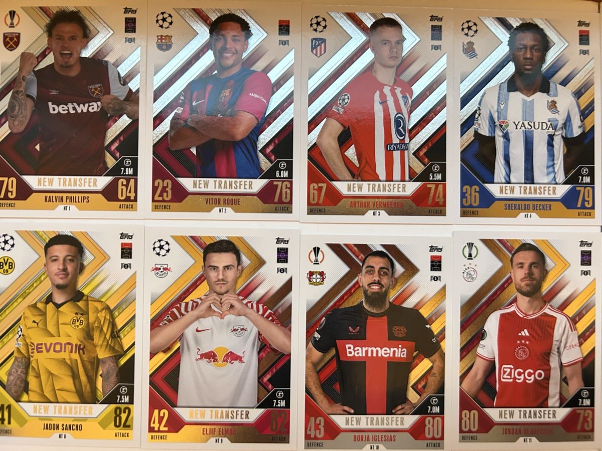 Topps Sammelbilder & Trading cards: Topps UCL 23/24 Karten - New Transfer Sammlung – Neu (gemäss Beschreibung) aus Basel von JM_Cards 1