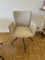 Armlehnstuhl Stoffbezug beige (4-Set)